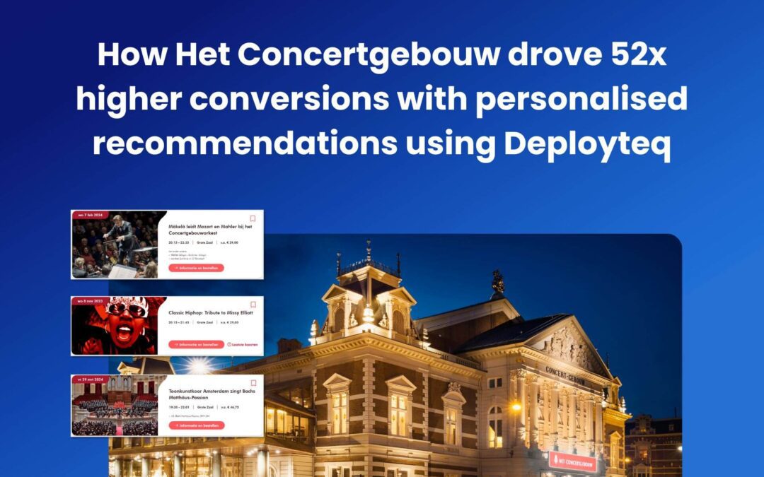 How Het Concertgebouw drove 52x higher conversions with personalised recommendations using Deployteq